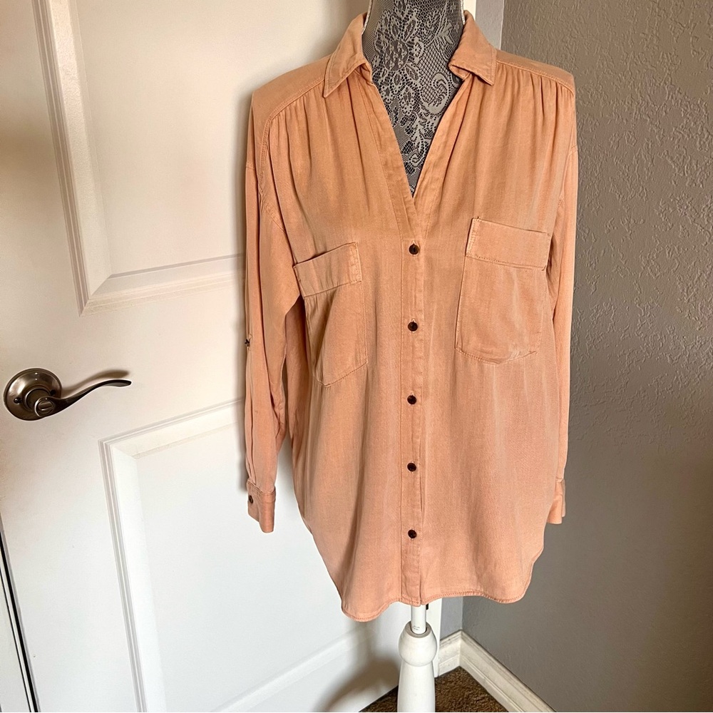 Zara Button-Down Long Sleeve Shirt for Women